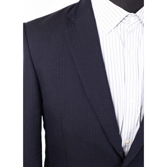 Banana Republic Mens Blazer Blue Striped 100% Wool Suit Jacket Sport Coat 38R - Picture 6 of 13